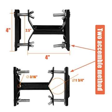Deck Umbrella Mount,Deck Mount Umbrella Holder for Deck Railing,Patio Heavy Duty Adjustable Metal Um...