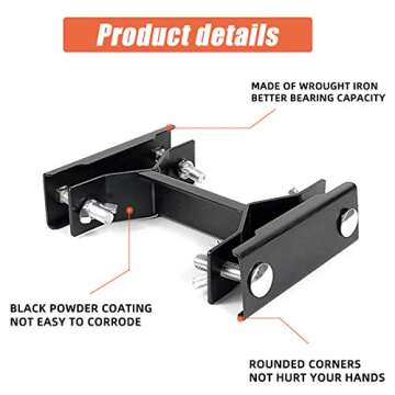 Deck Umbrella Mount,Deck Mount Umbrella Holder for Deck Railing,Patio Heavy Duty Adjustable Metal Umbrella Stand Outdoor Base Attaches to Railing, Outdoor Courtyard, Balcony, 3 Pack Black