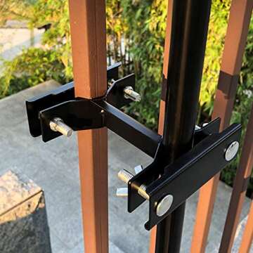 Deck Umbrella Mount,Deck Mount Umbrella Holder for Deck Railing,Patio Heavy Duty Adjustable Metal Umbrella Stand Outdoor Base Attaches to Railing, Outdoor Courtyard, Balcony, 3 Pack Black
