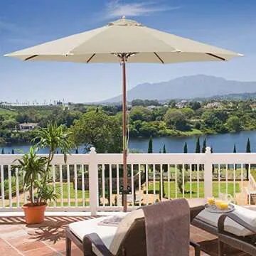 Heavy Duty Adjustable Deck Umbrella Holder for Railing