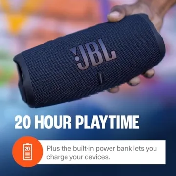 JBL Charge 5 Waterproof Bluetooth Speaker Bundle with Case