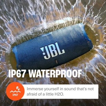 JBL Charge 5 Waterproof Bluetooth Speaker Bundle with Case
