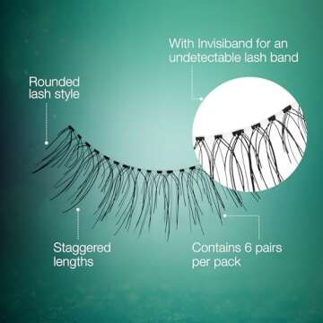 Ardell False Eyelashes Natural 110 Black, 1 pack (5 pairs per pack)