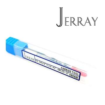 JERRAY End Mills CNC Carving 4.82 Deg Tapered Angle Ball Tip Radius=0.5mm X 1/4" Shank Tungsten Solid Carbide HRC55 with TiAIN Coated Router Bits