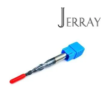 JERRAY End Mills CNC Carving 4.82 Deg Tapered Angle Ball Tip Radius=0.5mm X 1/4" Shank Tungsten Solid Carbide HRC55 with TiAIN Coated Router Bits