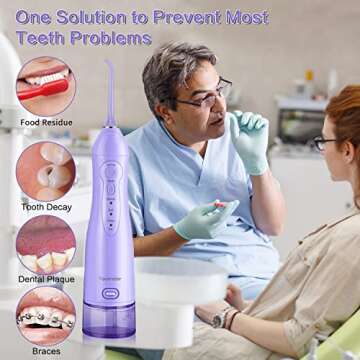 TOVENDOR Cordless Electric Water Flosser for Oral Care