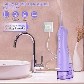 TOVENDOR Cordless Electric Water Flosser for Oral Care