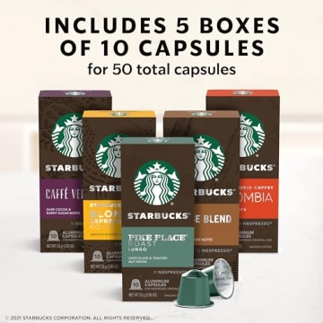 Starbucks Nespresso Variety Pack 50-count Espresso Pods