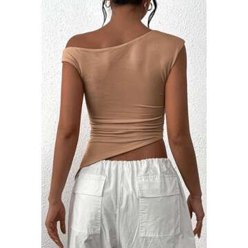 PRETTYGARDEN Women's 2025 Summer Off The Shoulder Crop Top