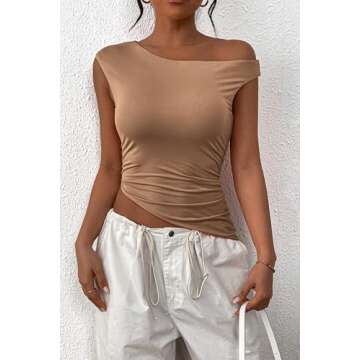 PRETTYGARDEN Summer Off Shoulder Crop Top - Stylish & Chic