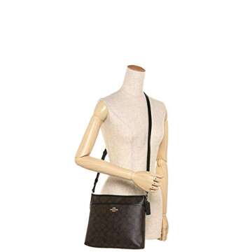 Coach FILE CROSSBODY IN SIGNATURE CANVAS, Im/Brown/Black, One Size