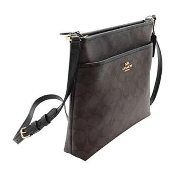 Coach FILE CROSSBODY IN SIGNATURE CANVAS, Im/Brown/Black, One Size