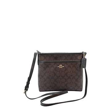Coach FILE CROSSBODY IN SIGNATURE CANVAS, Im/Brown/Black, One Size