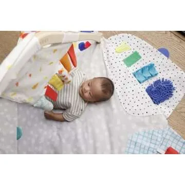 Lovevery The Play Gym and Sensory Strands Bundle, Stage-Based Developmental Activity Gym for a Whole Year of Play Baby to Toddler Including Play Guide, Ages 0+ Months