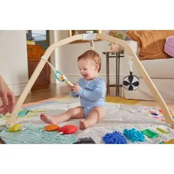 Lovevery The Play Gym and Sensory Strands Bundle, Stage-Based Developmental Activity Gym for a Whole Year of Play Baby to Toddler Including Play Guide, Ages 0+ Months