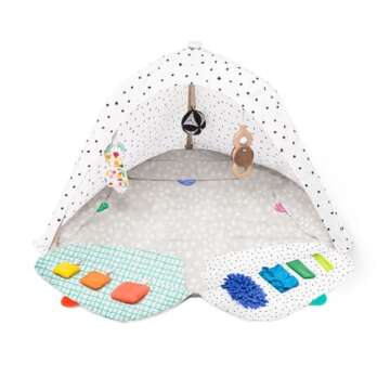 Lovevery The Play Gym and Sensory Strands Bundle, Stage-Based Developmental Activity Gym for a Whole Year of Play Baby to Toddler Including Play Guide, Ages 0+ Months