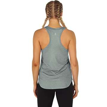icyzone Women's Racerback Workout Tank Tops - Athletic Yoga Tops, Running Exercise Gym Shirts (Pack of 3)