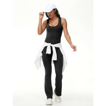 Tanou Women's Flare Jumpsuit - Sweetheart Neck with Control