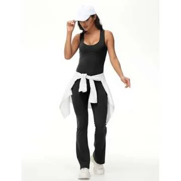 Tanou Women's Flare Jumpsuit - Sweetheart Neck with Control