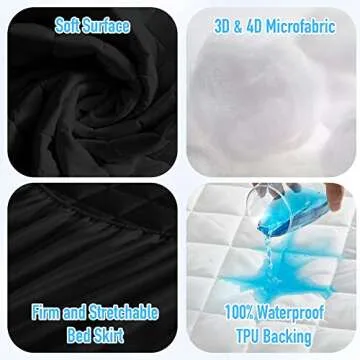 HYLEORY Waterproof King Mattress Pad for Ideal Comfort