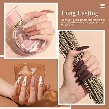 AZUREBEAUTY 18Pcs Dip Powder Nail Kit - Perfect for DIY Manicures