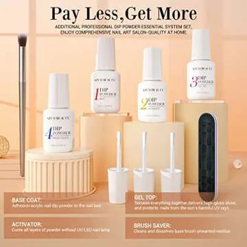 AZUREBEAUTY 18Pcs Dip Powder Nail Kit - Perfect for DIY Manicures