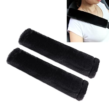 Amooca Faux Fur Seatbelt Cover for Comfort on the Road