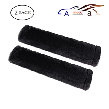 Amooca Faux Fur Seatbelt Cover for Comfort on the Road