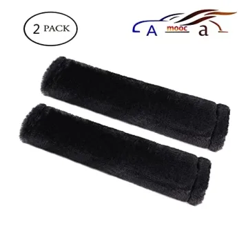 Amooca Faux Fur Seatbelt Cover for Comfort on the Road