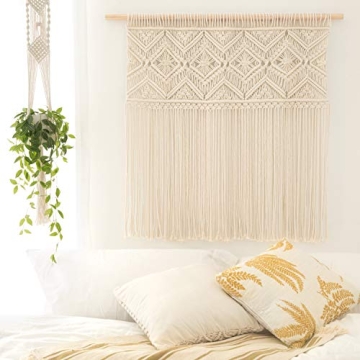 Mkono Large Macrame Wall Hanging for Boho Decor