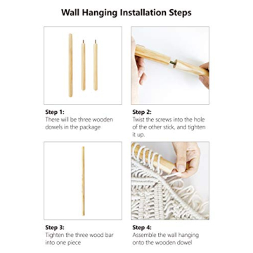 Mkono Large Macrame Wall Hanging for Boho Decor