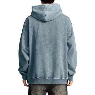 FAIABLE Vintage Plush Hoodies Pullover for All Seasons