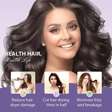 YFONG Larger Microfiber Hair Towel Wrap for Women in Purple