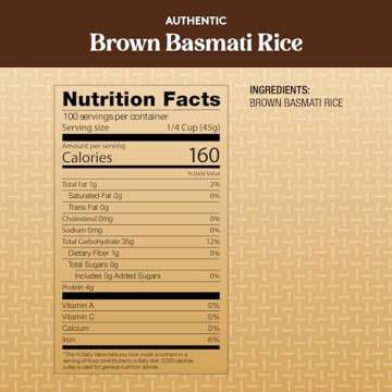 Royal - Authentic Basmati Brown Rice Whole Grain, Naturally Gluten Free and Vegan - 10 Pounds