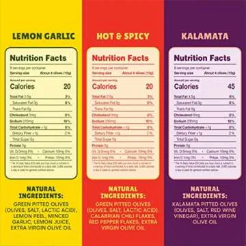 Freestyle Snacks Olive Snack Packs - Fresh Pitted Kalamata & Green Olives, Jumbo-Sized, Grown in Greece, Salty Snack, All Natural, Non-GMO, Paleo, Sugar-Free, Keto Snacks - Variety Pack, 4oz (3 Pack)