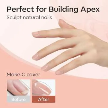 modelones Builder Nail Gel Set, 6 Colors Gel Builder 8-in-One, Red Pink Hard Gel Builder Nail Polish Nail Strengthener Extension Gel LED Nail Lamp Cured Color Base