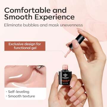 modelones Builder Nail Gel Set, 6 Colors Gel Builder 8-in-One, Red Pink Hard Gel Builder Nail Polish Nail Strengthener Extension Gel LED Nail Lamp Cured Color Base