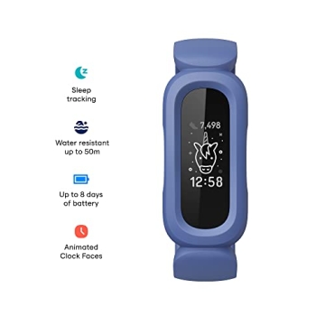 Fitbit Ace 3 Kids Activity Tracker Blue Green One Size