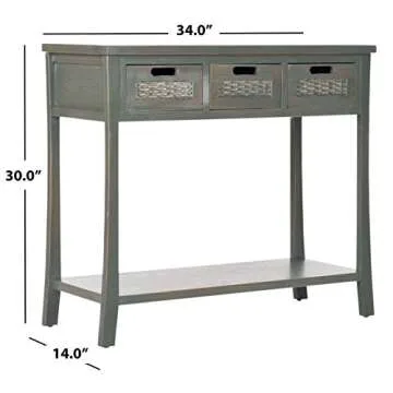 Safavieh American Homes Collection Autumn French Grey 3-Drawer Console Table