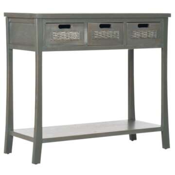Safavieh American Homes Collection Autumn French Grey 3-Drawer Console Table