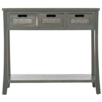 Safavieh American Homes Collection Autumn French Grey 3-Drawer Console Table