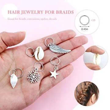 Stylish JIALEEY 50PCS Hair Braid Rings Set for All Occasions