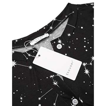 Ekouaer Tie Dye Pajamas Set Womens Loungewear Sleepwear 2 Piece PJ Sets