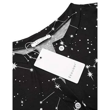 Ekouaer Tie Dye Pajamas Set Womens Loungewear Sleepwear 2 Piece PJ Sets