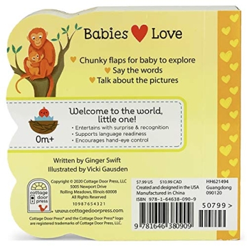 Babies Love Hugs Board Book for Baby and Toddler