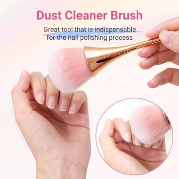 MelodySusie Nail Art Dusting Brush,Dust Collector Brush, Blush Brush, Boose Powder Brush,Makeup Brushes, Acrylic Cleaning Brush Acrylic Nail Tools