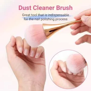 MelodySusie Nail Art Dusting Brush,Dust Collector Brush, Blush Brush, Boose Powder Brush,Makeup Brushes, Acrylic Cleaning Brush Acrylic Nail Tools