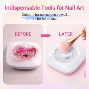 MelodySusie Nail Art Dusting Brush,Dust Collector Brush, Blush Brush, Boose Powder Brush,Makeup Brushes, Acrylic Cleaning Brush Acrylic Nail Tools