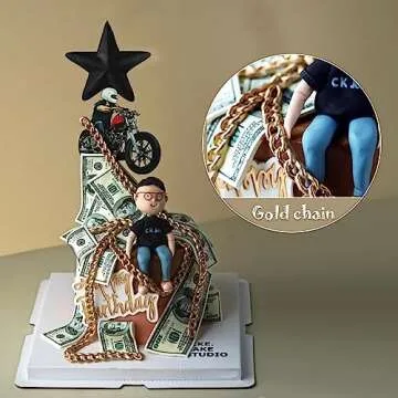 Tongker Silicone Gold Chain Mold for Cake Decorating