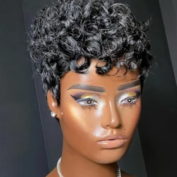 Curly Bob Wig with Bangs for Black Women - Stylish & Comfortable